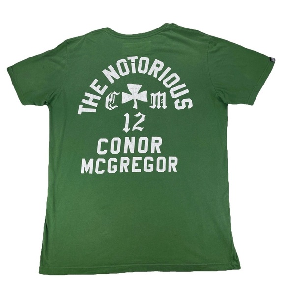 Roots of Fight UFC Conor McGregor The Notorious CHAMP IRL T-Shirt Green Size XL - Picture 1 of 14